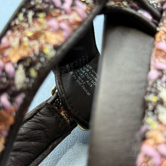 🆕 TORY BURCH 🧿 NWOB Kira Sport Sandal, Rose Cocoa Multi Tweed Dad Sandal Sz 7 - Picture 12 of 16